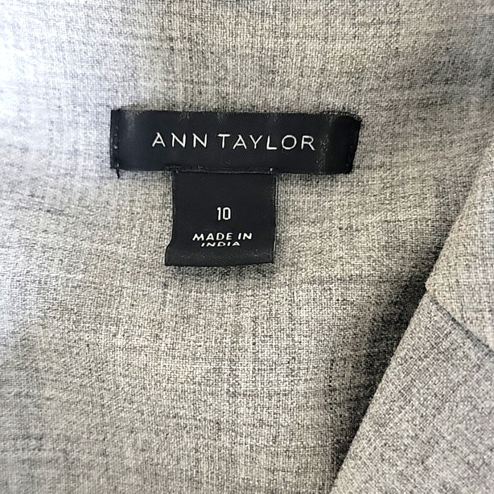 Ann Taylor Belt Wrap Dress Size 10 Light Gray - Picture 6 of 7